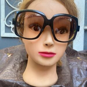 Dior Black and Brown Oversized Sunglasses